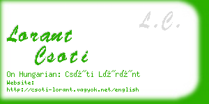 lorant csoti business card